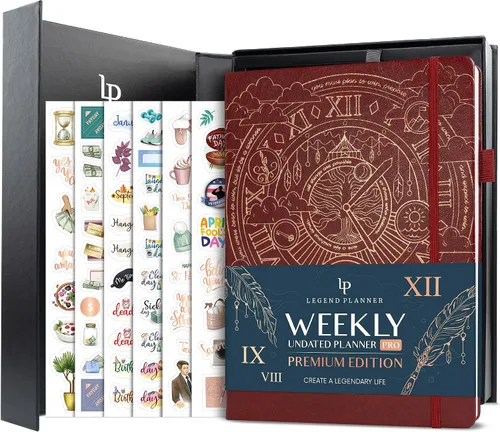 Miniatura 8 de Legend Planner PRO Premium – Gran agenda sin fecha semanal, mensual y de presupuesto con rastreador de hábitos – Organizador de vida para la gestión