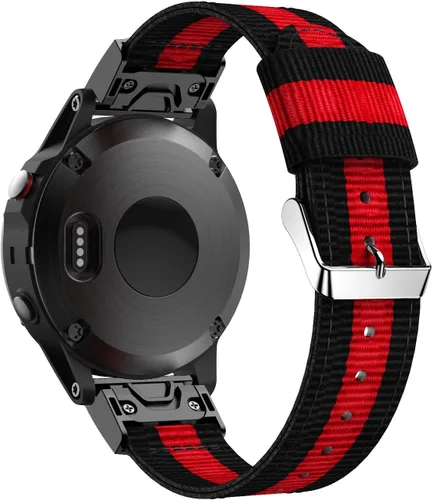 Miniatura 2 de Correa deportiva de nailon de ajuste rápido compatible con Garmin Fenix 5/Fenix 5 Plus/Forerunner 935/Approach S60/Quatix 5 Smartwatch
