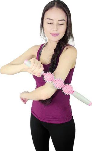 Miniatura 6 de Coolife Fascia Blasting Muscle Roller - Rodillo para masaje muscular, masajeador de celulitis, rodillo para fascia para celulitis y músculos Rosa