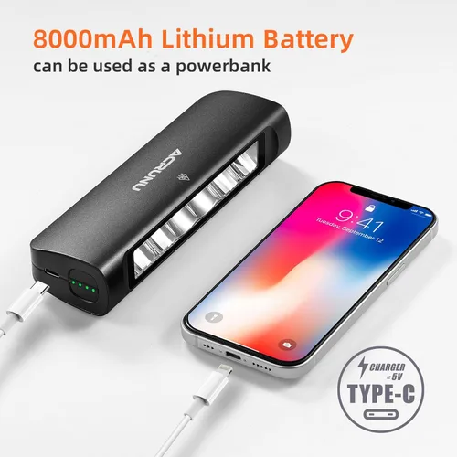 Miniatura 4 de Luz LED Súper Brillante para Bicicleta de 3400 Lúmenes Recargable por USB - Faro de Bicicleta de 5 Modos con 7H de Duración, IPX6 Resistente al