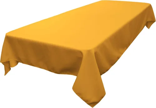 Miniatura 38 de LA Linen Mantel rectangular lavable de popelín de poliéster, resistente a las manchas y a las arrugas, cubierta de mesa 60x84, mantel de tela
