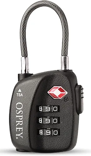 Miniatura 2 de Osprey Cerradura de equipaje con cable de 3 esferas aprobada por la TSA, negro