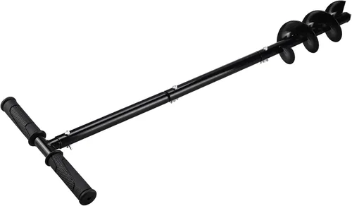 Miniatura 4 de RealPlus Taladro manual para perforar postes de 4 x 33 pulgadas, herramienta de excavadora de agujeros de jardín, taladro manual de tierra
