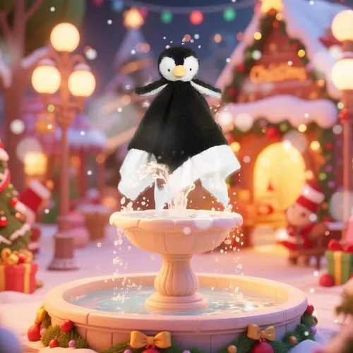 Miniatura 3 de Apricot Lamb Manta de seguridad suave de animales de peluche, diseño de pingüino negro, manta de personaje para guardería, felpa de lujo