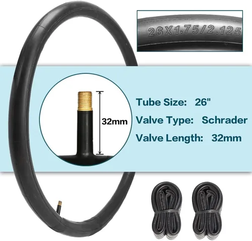 Miniatura 6 de Paquete de 2 neumáticos de bicicleta de 24 pulgadas/26 x 2.125 pulgadas, plegables, de repuesto para bicicleta de montaña 26"/2 Neumáticos 2 Tubos