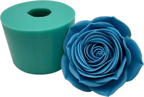 Miniatura 17 de Molde de Silicona 3D de Flor de Rosa Floreciente para Resina Flor Jabón Vela Haciendo Moldes DIY Molde de Pastel de Boda Decorando con Epoxi Molde