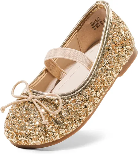 Dream Pairs Zapatos de vestir para niñas pequeñas, zapatos de ballet para fiesta, boda, niña de las flores