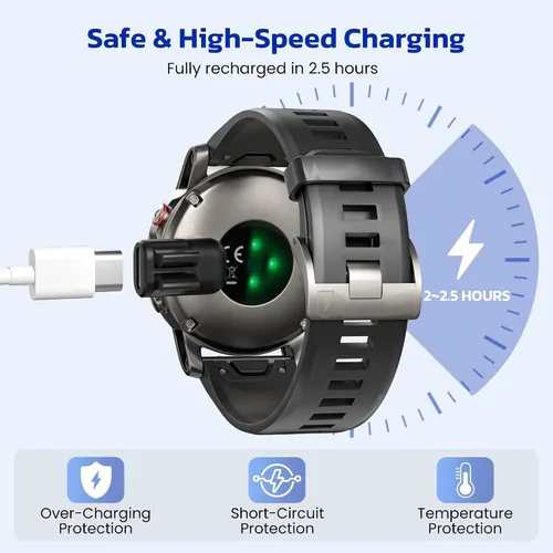 Miniatura 6 de RUXELY Paquete de 4 adaptadores de cable de cargador de reloj USB C a Garmin