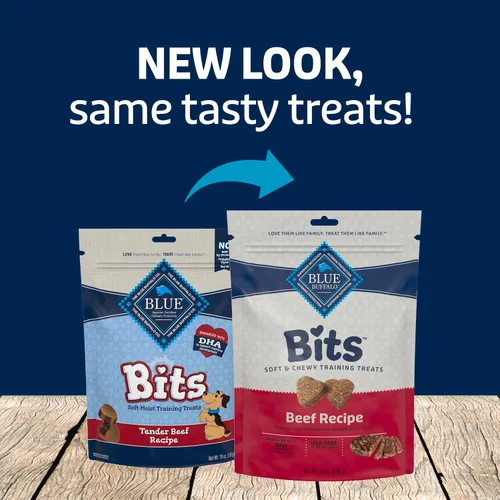Miniatura 10 de Blue Buffalo Bits Golosinas Suaves para Perros para Entrenamiento, Hechas con Ingredientes Naturales y Mejoradas con DHA, Receta de Carne de Res