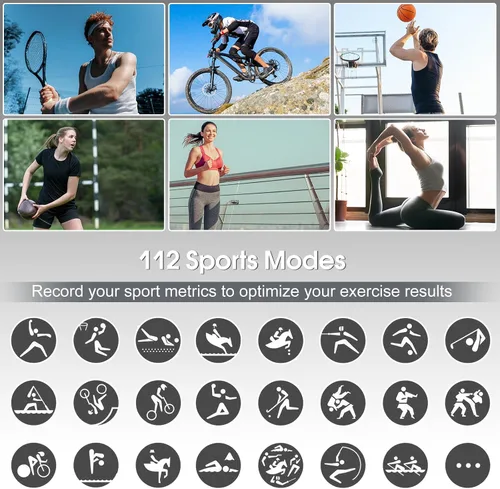 Miniatura 3 de Reloj inteligente aycy para hombres y mujeres, Bluetooth, función de llamada, pantalla táctil HD de 1.85", reloj de fitness con monitor de sueño