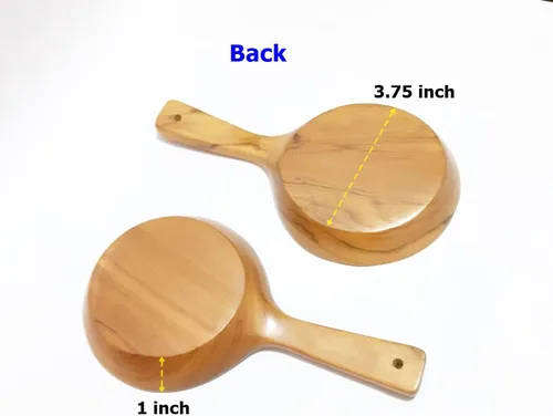 Miniatura 7 de Boki - Plato de mano coreano, plato de cuchara de madera con asa, estilo coreano, vajilla de madera de teca, mesa de comedor, encimera, decoración