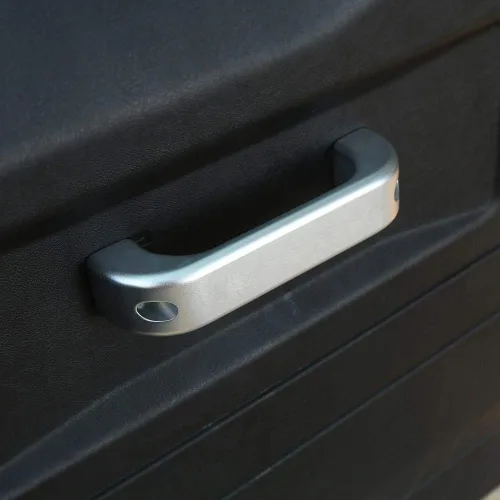 Miniatura 7 de Keenso Manija de agarre de puerta interior plateada para defensor, manija de puerta interior de cromo de aleación de aluminio para Defender 110 90