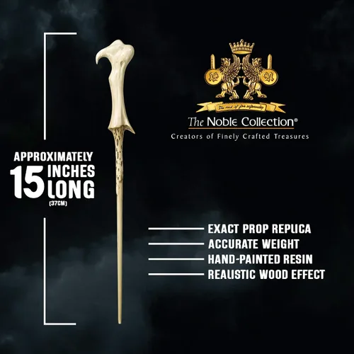 Miniatura 3 de The Noble Collection - Varita de Lord Voldemort en una caja estándar con ventana - Varita del mundo mágico de 15 pulgadas (14.6 in) - Varitas