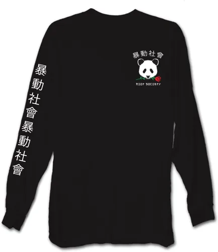 Miniatura 4 de Riot Society - Playera estampada de manga larga con bordado a la moda para hombre