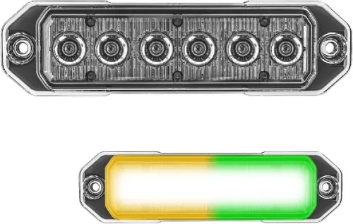 SpeedTech Lights Z-6 TIR - Luz estroboscópica LED de montaje en superficie, 6 LED, faro de advertencia de peligro de rejilla de 18 W para vehículos