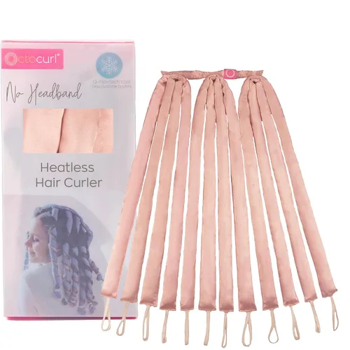 Miniatura 13 de Octocurl Rizador de pelo sin calor sin diadema, suave envoltura rizadora de pulpo para rizos nocturnos, espiral, suelto, ondas de playa, peinado sin