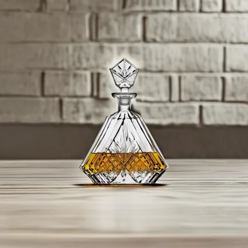 Miniatura 5 de Decantador de Whisky para Licor Scotch Bourbon o Vino, Corte Irlandés Triangular - 25.4 fl oz