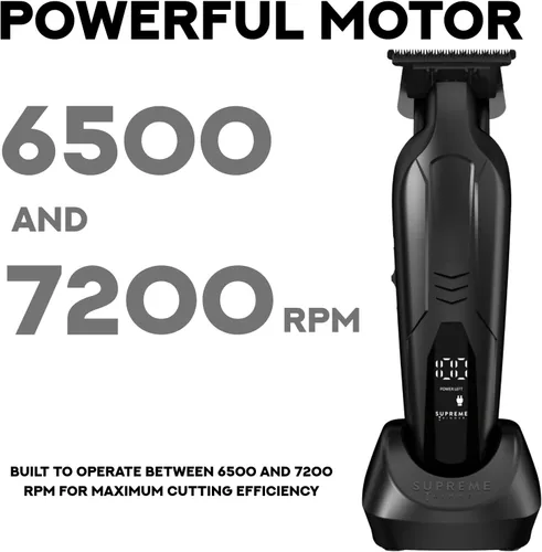 Miniatura 4 de Supreme Trimmer Vader Lite ST3700 - Recortadora de barbero profesional – Hoja en T DLC Ultra Sharp Zero Gap, 7000 RPM inalámbrico detallador, carga