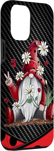 Miniatura 3 de Red Gnome Hippie Daisy Flowers Gnome Ladybugs - Christmas Case for iPhone 17