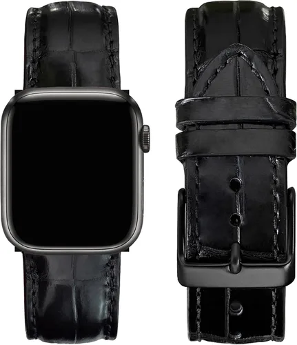 Miniatura 11 de AIIigator - Correa de reloj hecha a mano de cuero compatible con Apple Watch Ultra de 1.929 in 1.772 in 1.732 in 1.654 in 1.614 in 1.575 in 1.496 in