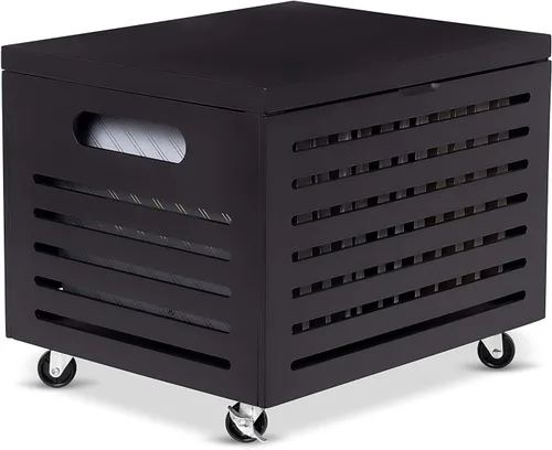 Miniatura 6 de BIRDROCK HOME Caja organizadora de almacenamiento de archivos rodantes con tapa (nueva versión) – Caja decorativa de madera de bambú para documentos