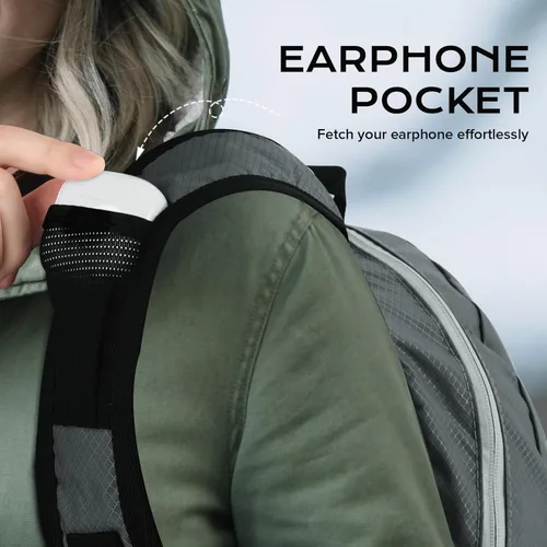 Miniatura 7 de VPBAGE Mochila de senderismo resistente al agua de 15L, mochila pequeña de viaje al aire libre, mochila ligera de día con bucles para herramientas