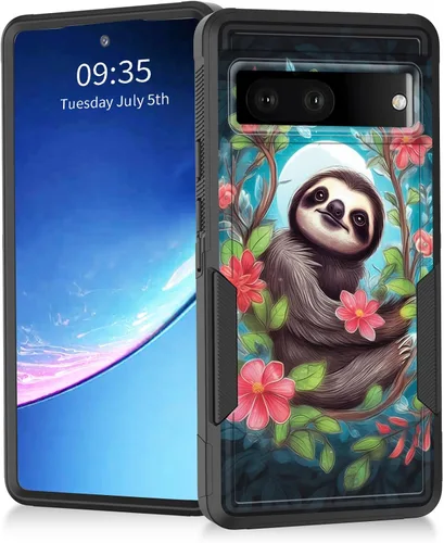 Miniatura 85 de Funda para Pixel 7a, resistente de doble capa híbrida de policarbonato duro de goma suave a prueba de golpes para Google Pixel 7A 6.1 pulgadas