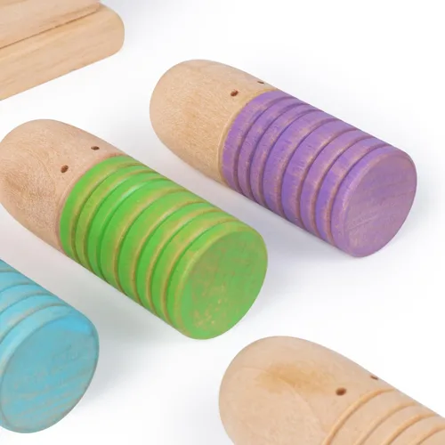 Miniatura 5 de Marionetas emergentes de madera Juguetes de madera de causa y efecto para niños y niñas, juguetes Montessori a juego de colores, regalo especial