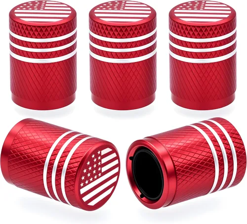 Miniatura 14 de 4 piezas tapones de válvula de neumático en forma de dados, cubiertas universales de válvula de neumático a prueba de polvo con núcleo de cobre