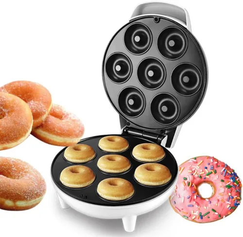 Mini máquina para hacer donas, Mini máquina para hacer donas, Mini Donas Maquina, Donuts hace 7 donas de fácil liberación de disipación de calor