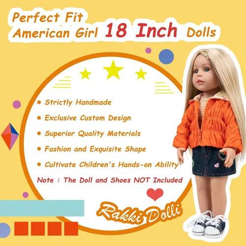 Miniatura 4 de Rakki Dolli - Conjunto de ropa moderna hecha a mano para muñeca