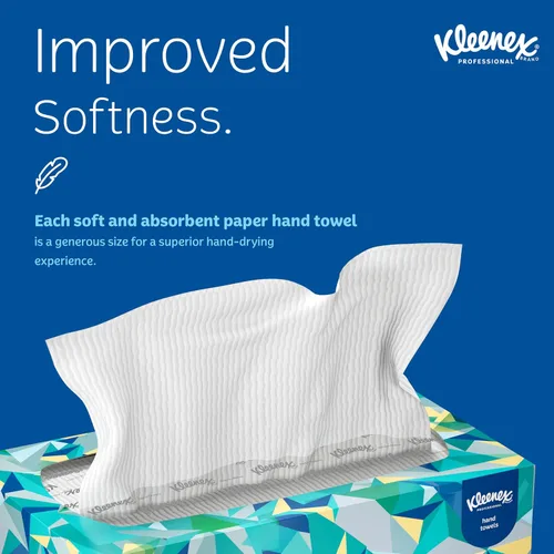 Miniatura 3 de Kleenex, caja despachadora de toallas de mano, de papel, 9 x 10 1/2, 120