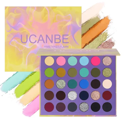 Miniatura 10 de UCANBE EXOTIC FLAVORS - Paleta de maquillaje de sombra de ojos de neón – 48 colores de alta pigmentación – Juego de regalo de paleta de maquillaje
