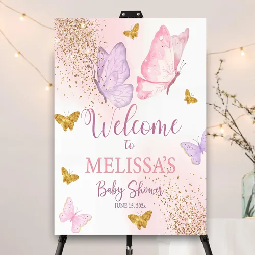 Miniatura 16 de Letrero personalizado de flores silvestres para baby shower, letrero de bienvenida para baby shower, decoración de fiesta de plástico con estacas