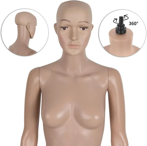 Miniatura 2 de Maniquí femenino de cuerpo completo con forma de maniquí Torso de 69 pulgadas, modelo de vestido ajustable, maniquíes desmontables de plástico
