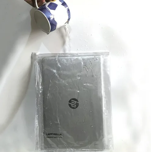 Miniatura 5 de Cubierta antipolvo impermeable para portátil de 17 pulgadas a prueba de polvo a prueba de arañazos translúcido con cierre de cremallera bolsa de PVC