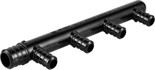 EFIELD Colector cerrado Pex de 4 salidas Poly PPSU Barb Crimpado: tronco de 3/4, puerto de 1/2" (4 puertos), ASTM F2159, (PPSU1807043)