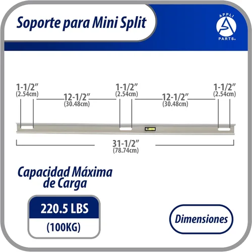 Miniatura 2 de Appli Parts APAB-3160 - Soporte de montaje en pared exterior para mini split sin conductos, bomba de calor o unidades de refrigeración solamente