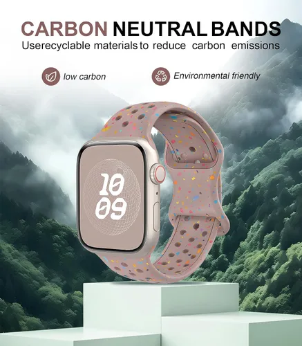 Miniatura 8 de Correas de silicona compatibles con Apple Watch Band de 1.496 in 1.575 in 1.614 in 1.654 in 1.732 in 1.772 in 1.811 in 1.929 in, correa deportiva