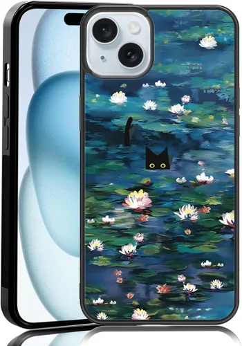 Miniatura 22 de Elegante funda de teléfono con diseño de gato Marie compatible con iPhone 11, funda de encaje dorado para iPhone, a prueba de golpes, rosa fucsia