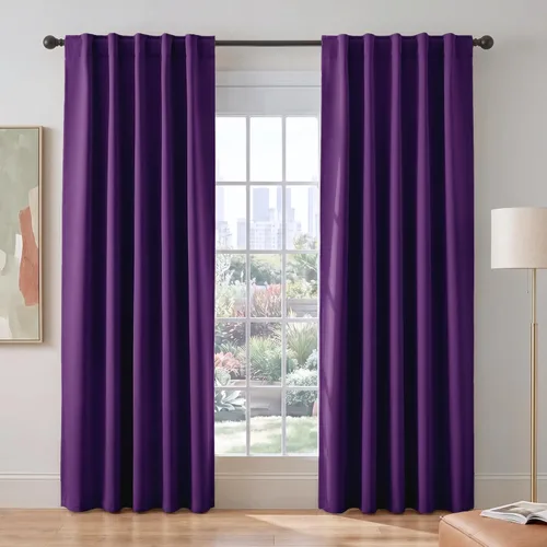 Miniatura 31 de PONY DANCE Cortinas cortas con aislamiento térmico para ventana pequeña, para guardería, baño, cocina, lavandería, caravana, sótano, 29 pulgadas