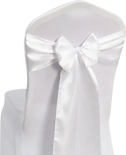 Miniatura 9 de WELMATCH Lazos de satén rosa rubor para silla, 50 unidades, lazos para sillas de decoración de banquetes de boda, fiesta, evento (rosa rubor, 50)
