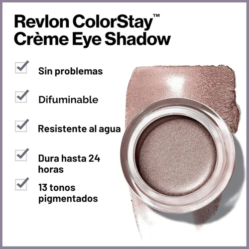 Miniatura 4 de Revlon Sombra de ojos en crema ColorStay, maquillaje de ojos de 24 horas, fórmula de crema altamente pigmentada en acabados mate y brillantes Crème
