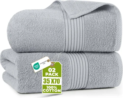 Miniatura 10 de Utopia Towels Sábanas de Baño Extra Grandes Paquete de 2, 35 por 70 Pulgadas, 100% Algodón Altamente Absorbente y Secado Rápido Toalla de Baño