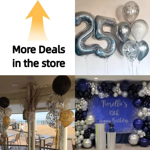 Miniatura 2 de Bezente - Globos de 12 pulgadas de látex con purpurina y confeti para bodas, graduaciones, despedidas de soltera, cumpleaños y compromisos, aptos