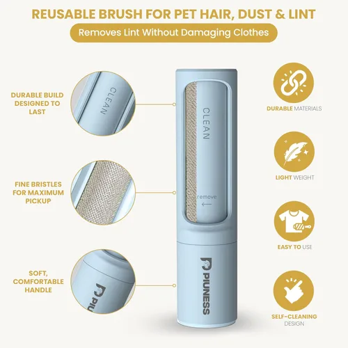 Miniatura 4 de Rodillo removedor de pelo de mascotas – Rodillo de pelusa reutilizable para gatos y perros en muebles, sofá, alfombra, coche y ropa de cama