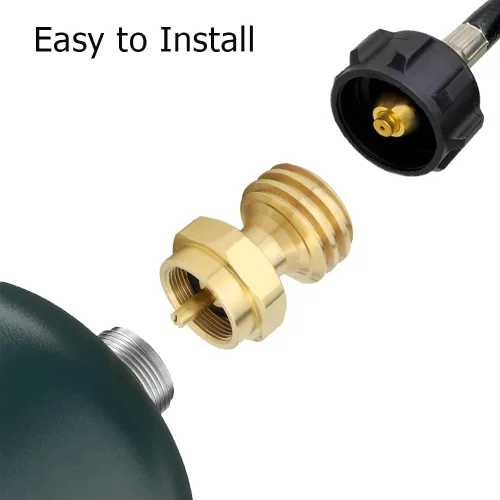 Miniatura 3 de Hooshing Adaptador de propano de 1 libra para cilindro desechable desechable, adaptador de tanque de propano de 1 lb a 20 lb para parrilla