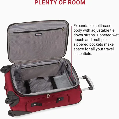 Miniatura 191 de SwissGear - Equipaje suave expandible Sion con ruedas, Negro