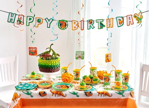 Miniatura 3 de American Greetings Suministros de fiesta de cumpleaños de dinosaurios, tazas reutilizables para fiesta (16 onzas, 8 unidades)