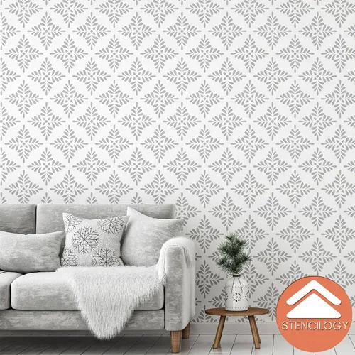 Miniatura 6 de STENCILOGY® / Pechora - Plantilla de pared XL de 23 "x 33", Plantillas de pared grandes para pintura, Plantillas para paredes, Plantilla de pared